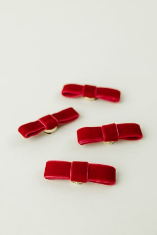 Velvet Bow Tie Button Covers