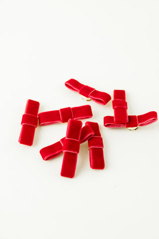 Velvet Bow Tie Button Covers
