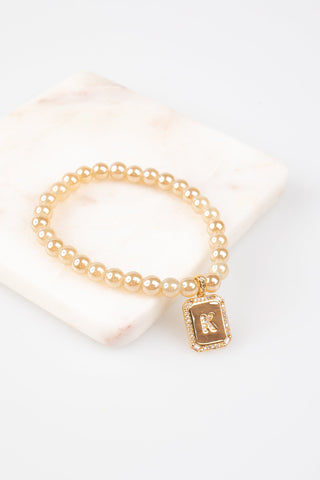 Clara Initial Stretch Bracelet