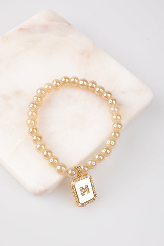 Clara Initial Stretch Bracelet