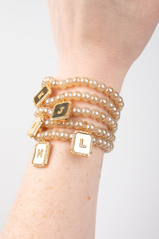 Clara Initial Stretch Bracelet