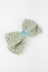 Fuzzy Bow Barrette