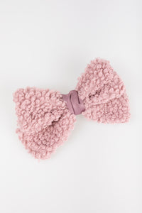 Fuzzy Bow Barrette