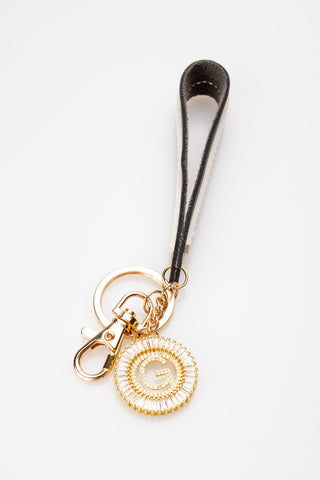 Crystal Initial Keychain