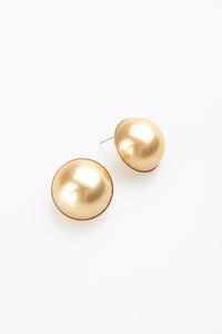 Audrey Pearl Button Earrings