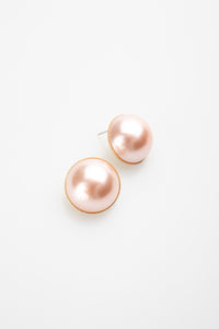Audrey Pearl Button Earrings