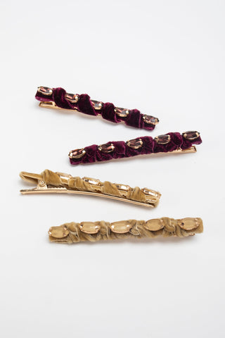 Velvet Knotted Hair Clips