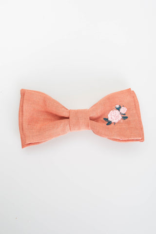 Celeste Embroidered Bow Barrette