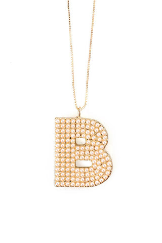 Pearl Initial Necklace