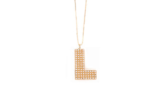 Pearl Initial Necklace